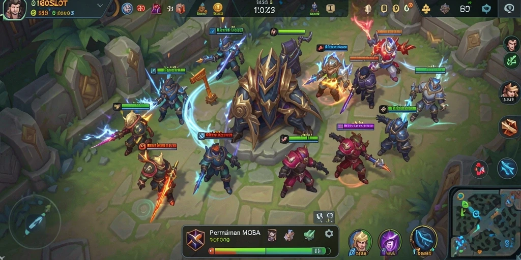 Tangkapan layar gameplay seru dari 180SLOT di arena MOBA.
