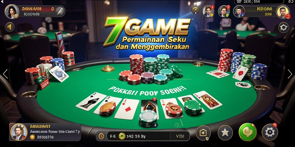 Gameplay Poker yang seru di 7GAME dengan banyak variasi.
