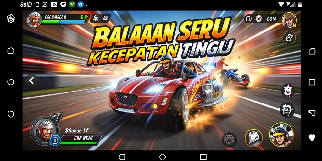 Gameplay menegangkan di dunia balapan seru 88ID.