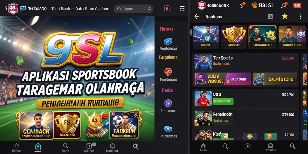 Tampilan antarmuka pengguna yang menarik di 9SL untuk taruhan olahraga.