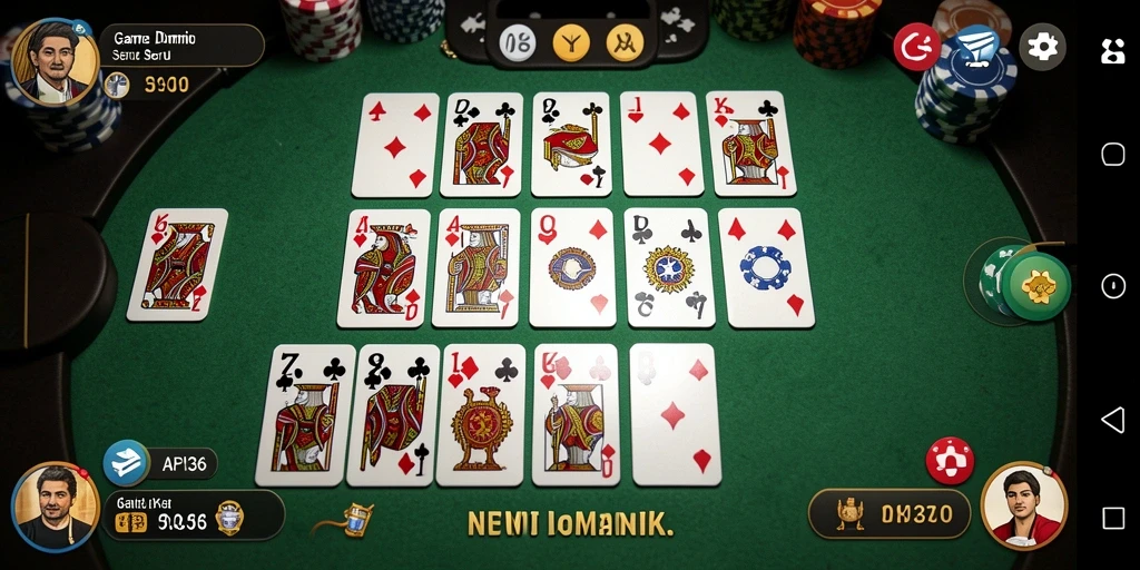 Screenshot gameplay Domino yang seru dan interaktif di API36.