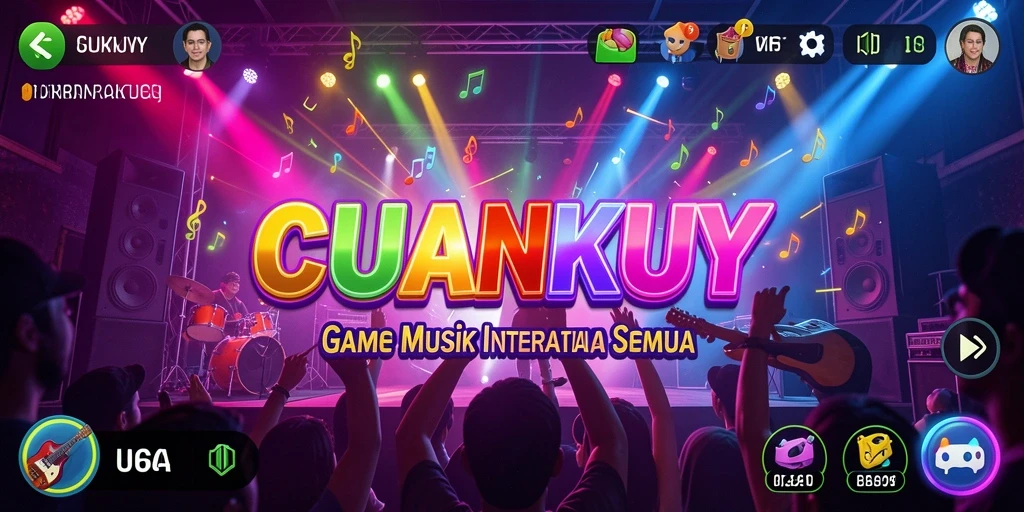 Tangkapan layar CUANKUY menampilkan gameplay musik interaktif yang menarik.