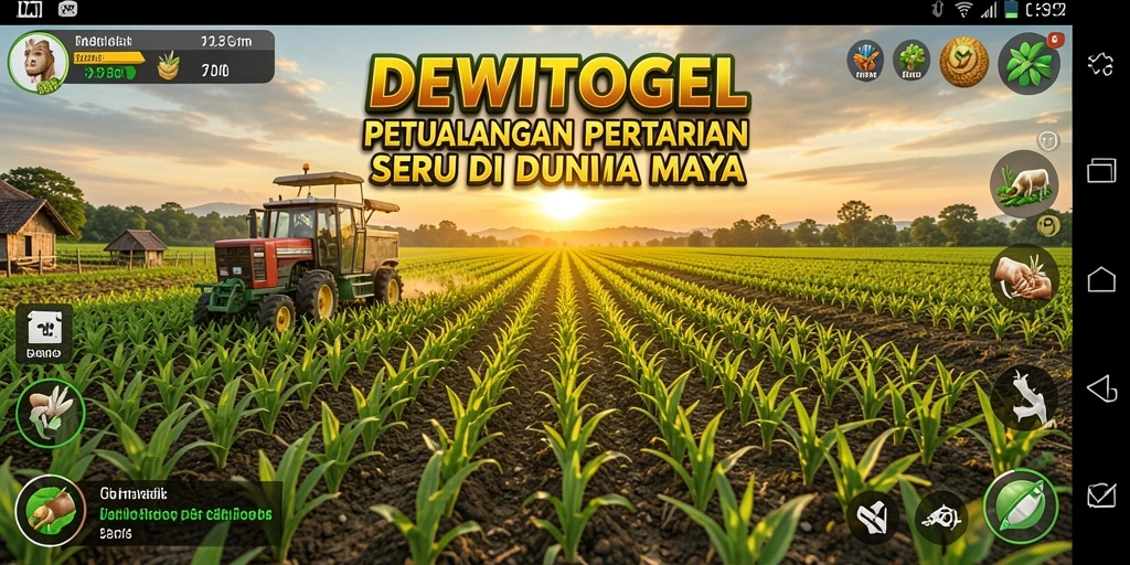 Tampilan menarik dari gameplay pertanian di DEWITOGEL.