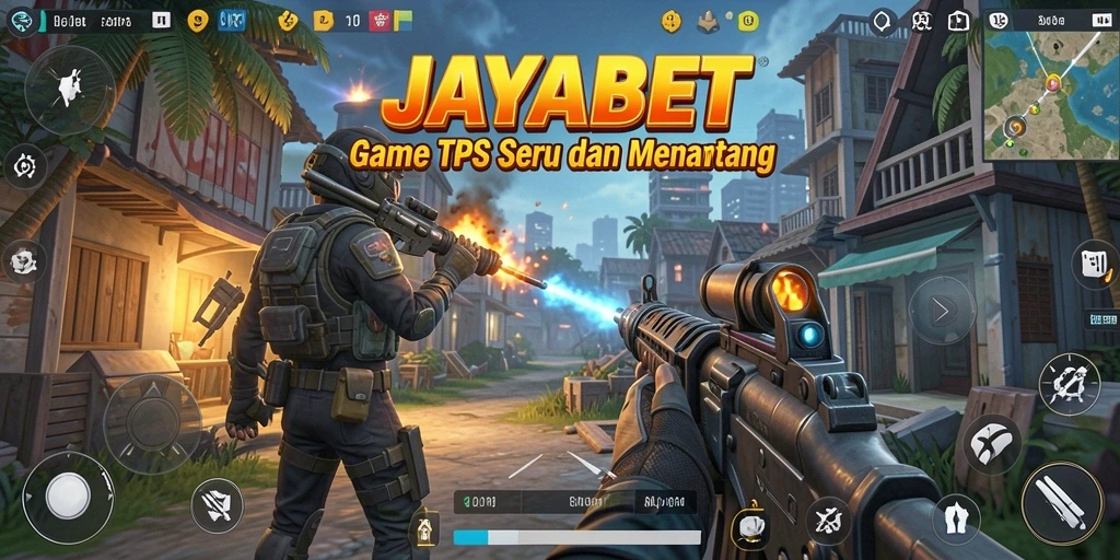 Screenshot gameplay seru dari JAYABET, menunjukkan aksi dalam TPS.