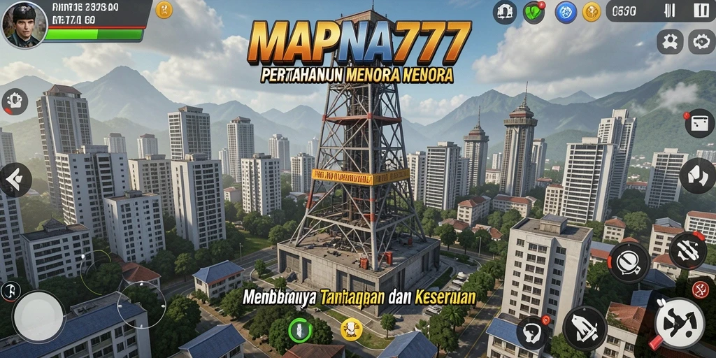 Screenshot utama <strong>MAPNA777</strong> menampilkan aksi seru dalam permainan Tower Defense.