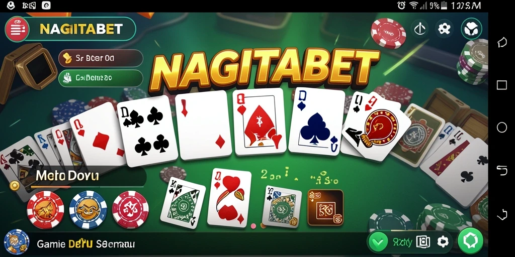 Screenshot NAGITABET menampilkan gameplay Domino yang menarik dan seru.