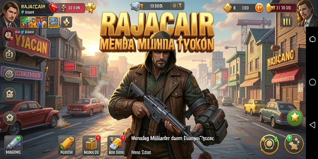 Screenshot gameplay RAJACAIR menunjukkan pengalaman seru dalam mengelola bisnis.