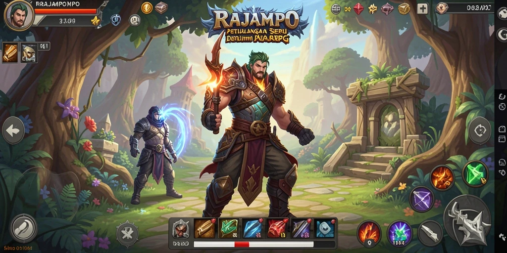 Gameplay seru RAJAMPO dengan grafis memukau.