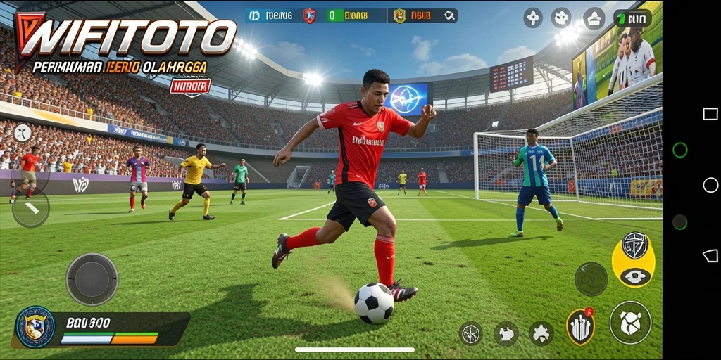 Screenshot utama WIFITOTO menunjukkan pengalaman gameplay olahraga yang seru.