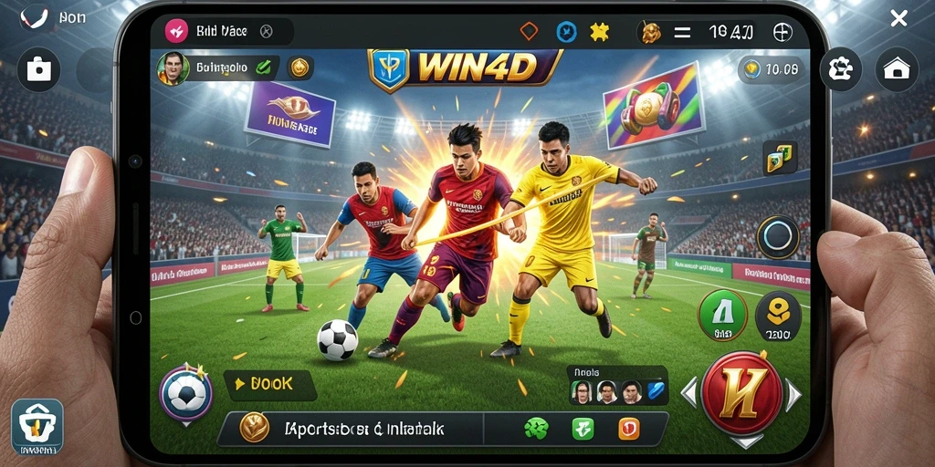 Tampilan antarmuka WIN4D yang menarik untuk taruhan olahraga.